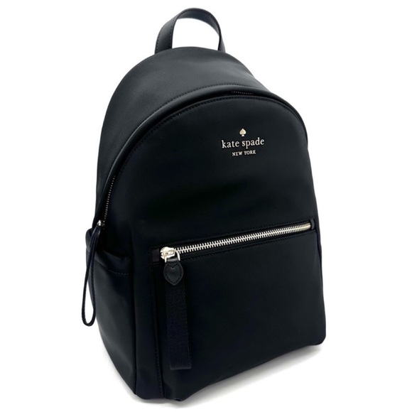 Kate Spade Chelsea Nylon Medium Backpack Black/Gold (NWT)